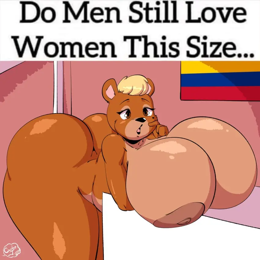 Image 1girls,big_breasts,breasts,female,female_only,hi_res,nipples,open_mouth,solo,nude,furry,big_ass,thick_thighs,voluptuous,milf,wide_hips,areolae,belly,digital_media_(artwork),eyebrows,eyelashes,huge_breasts,anthro,nude_female,text,breasts_bigger_than_head,tagme,blonde_hair,naked,thick_ass,character_request,original,original_character,absurd_res,mole,busty,curvy,fur,mammal,black_eyes,lipstick,english_text,curvaceous,black_nose,naked_female,glistening_body,puffy_nipples,latina,bear,?,brown_fur,1:1,meme,brown_body,plump,arms_under_breasts,colombian,funny,colombian_female,carlos_jurado_cartoons,do_men_still_love_women_this_size,meme_caption,colombian_flag,yena_(cjr_cartoons)