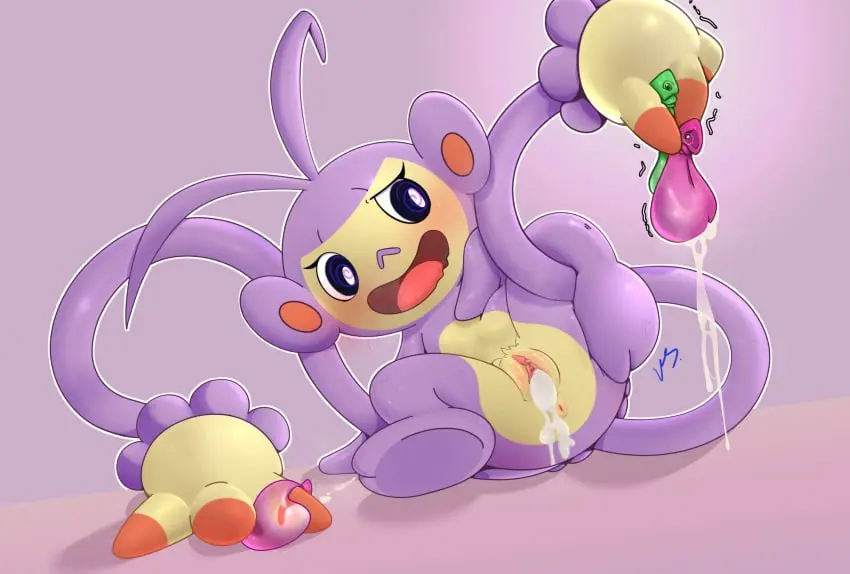 Image blush,female,female_only,hi_res,open_mouth,solo,cum,cum_drip,pokemon,pokemon_(species),pussy,tail,furry,anthro,cum_in_pussy,cum_inside,tagme,anus,condom,front_view,pokémon_(species),multi_tail,tails,tail_grab,filled_condom,prehensile_tail,monkey,haplorhine,ambipom,tail_hand,thewizardstick