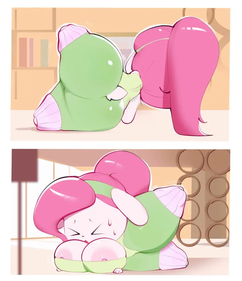 Image 1girls,breasts,female,female_only,large_breasts,nipples,sweat,furry,ass,female_focus,thick_thighs,thighs,ponytail,wide_hips,areolae,hips,hairband,headband,pink_hair,anthro,sweatdrop,shortstack,large_ass,lagomorph,rabbit,pink_body,pink_fur,yoga_pants,struggling,bunny,lagomorph_humanoid,stretch,workout,workout_clothes,layla_(mu111777),mu111777,workout_outfit