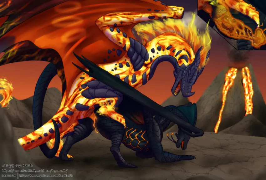 Image female,male,penis,pussy,sex,male/female,mythology,european_mythology,genitals,scalie,knot,mythological_creature,dragon,mythological_scalie,western_dragon,feral,internal,close-up,slit_(disambiguation),lava,wyvern,volcano,icy-marth