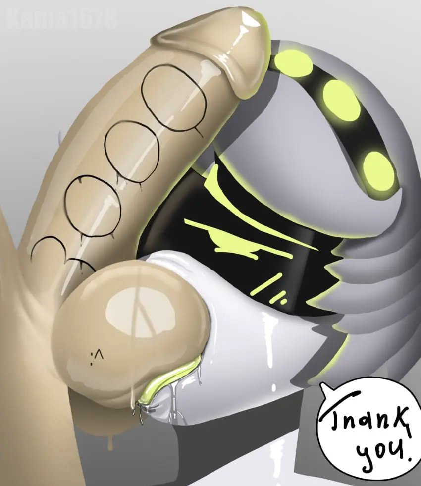 Image 1girls,blush,female,hair_ornament,hi_res,highres,human,licking,licking_penis,male,penis,short_hair,tongue_out,yellow_eyes,tongue,female_focus,headwear,headgear,balls,drool,hair,male/female,text,saliva,dialogue,english_text,speech_bubble,robot,robot_girl,penis_on_face,thank_you,drone,:v,milestone_celebration,yellow_tongue,murder_drones,screen_face,glitch_productions,v_(murder_drones),shiny_balls,head,kama1678,murder_drones_x_humans