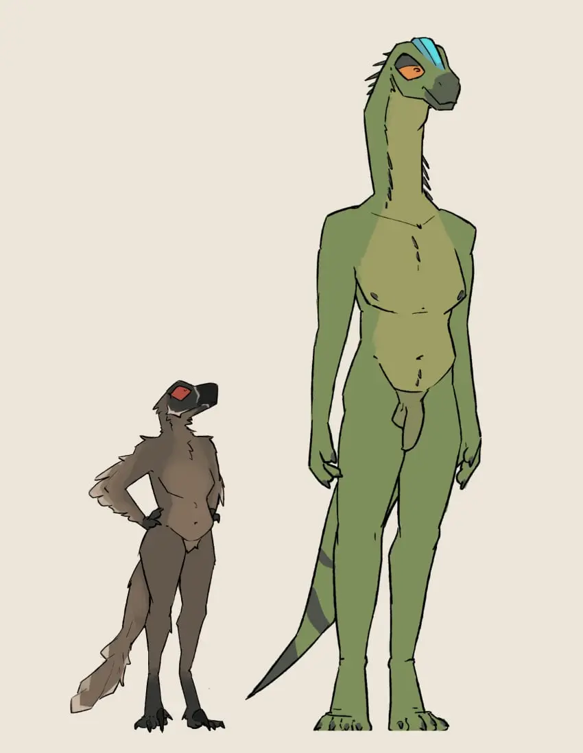 Image female,hi_res,male,nude,penis,big_penis,duo,balls,male/female,size_difference,feathers,anthro,flaccid,genitals,foreskin,uncircumcised,reptile,scalie,larger_male,smaller_female,dinosaur,dromaeosaurid,theropod,utahraptor,zagz,feathered_dinosaur,feathered_scalie,sauropod,sauropodomorph,stevie_(zagz),alamosaurus,art_(zagz),macronarian