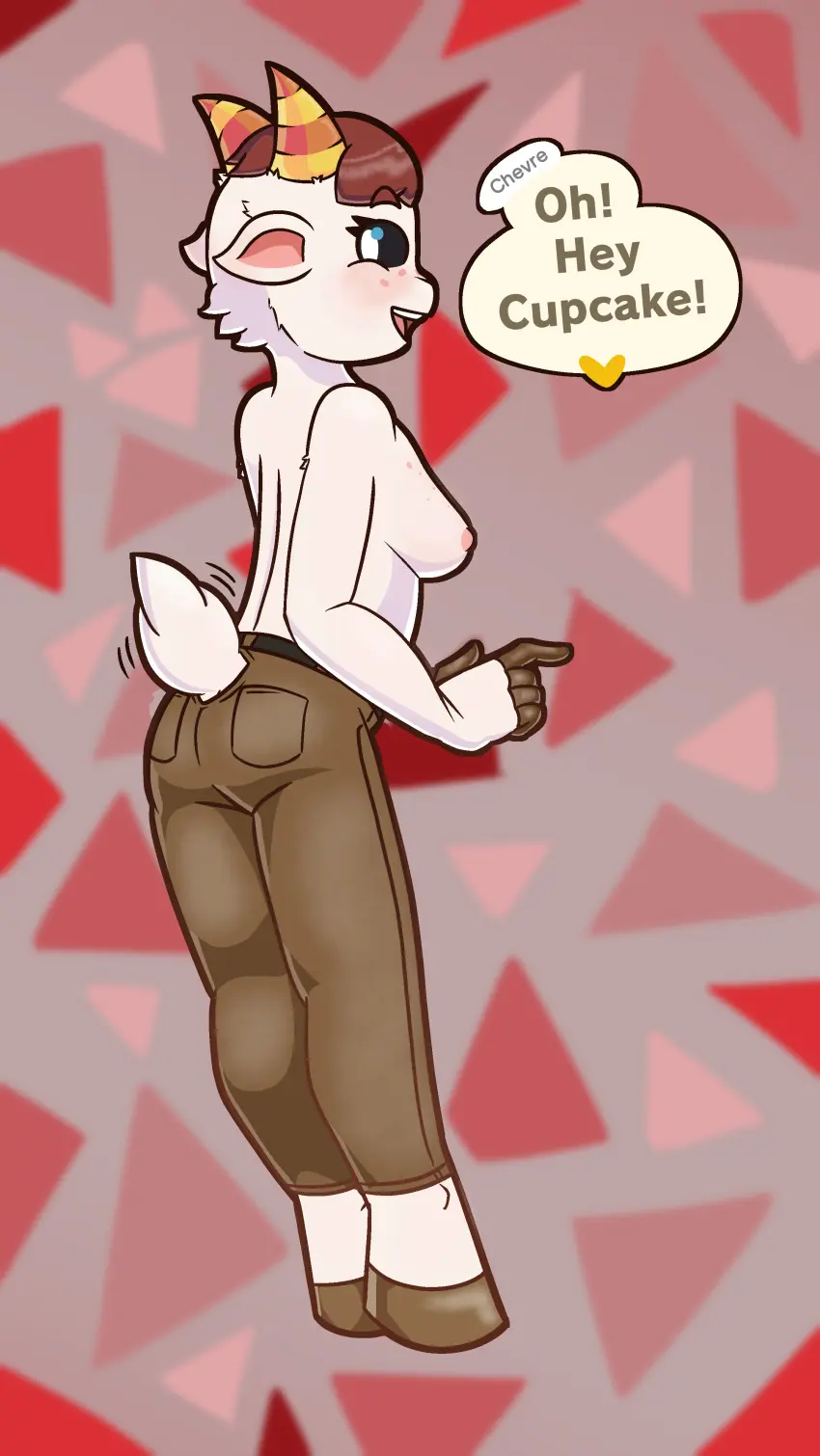Image blue_eyes,text,alternate_version_available,animal_crossing,text_bubble,goat,chevre_(animal_crossing),equa_cetera_(artist)