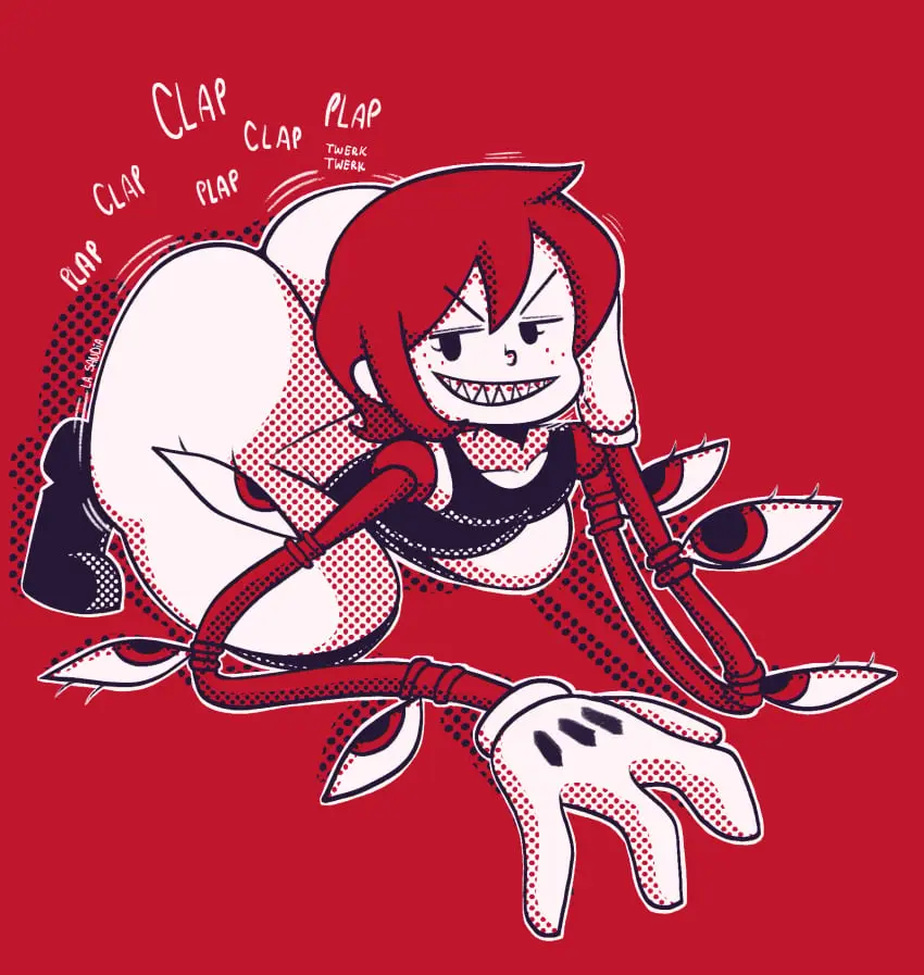 Image 1girls,female,looking_at_viewer,smile,nude,thighhighs,big_ass,bubble_ass,bubble_butt,smiling,nude_female,fat_ass,tagme,aged_up,bed,smug,cyborg,video_games,flat_chest,flat_chested,simple_shading,skullgirls,cybernetics,smug_face,clapping_cheeks,twerking,smug_grin,twerk,clapping_ass,clapping_buttocks,dat_ass,ass_clapping,cybernetic_arm,female_protagonist,clapping,simple_coloring,clap,la_sandia,rubber_gloves,cybernetic_limb,peacock_(skullgirls)