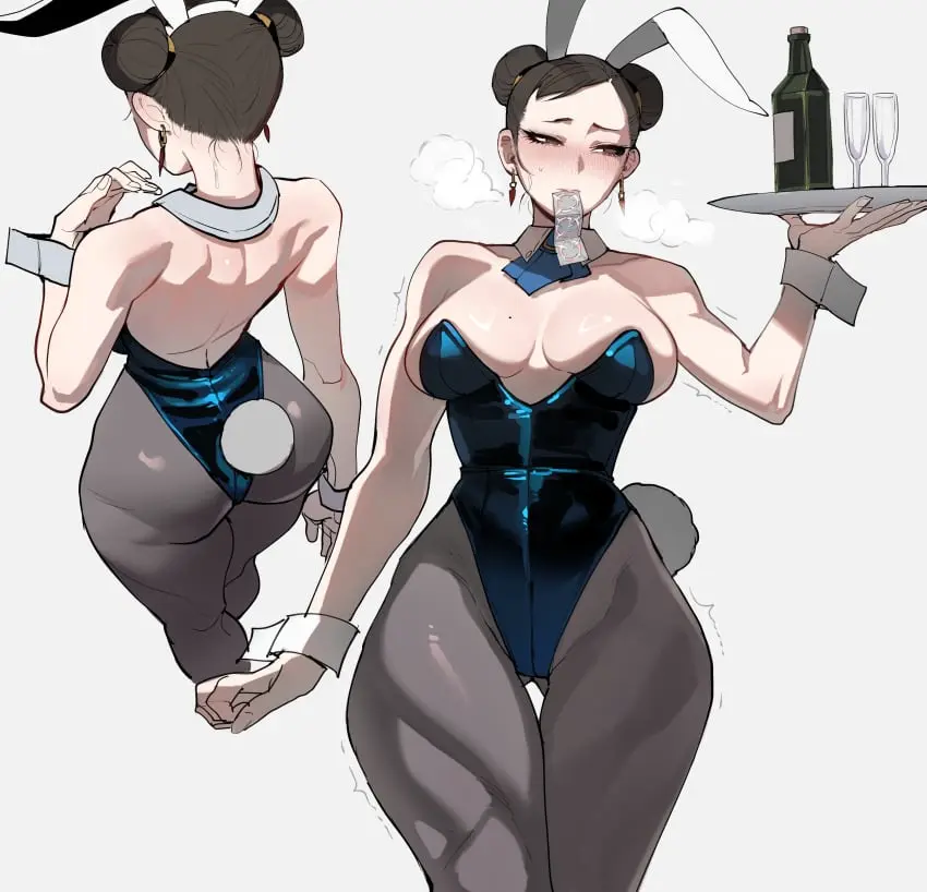 Image 1girls,big_breasts,breasts,female,female_only,human,large_breasts,light-skinned_female,light_skin,solo,white_background,thick_thighs,milf,wide_hips,cleavage,twitter,pale-skinned_female,pale_skin,bunny_ears,mature_female,revealing_clothes,bunny_tail,bunnysuit,playboy_bunny,skimpy_clothes,wide_thighs,large_ass,large_butt,asian,asian_female,strapless,strapless_leotard,fully_clothed,pantyhose,blue_leotard,capcom,chun-li,street_fighter,condoms,street_fighter_6,condom_packet_strip,twitter_link,chinese_female,chinese,asian_milf,unopened_condom_wrapper,ratatatat74