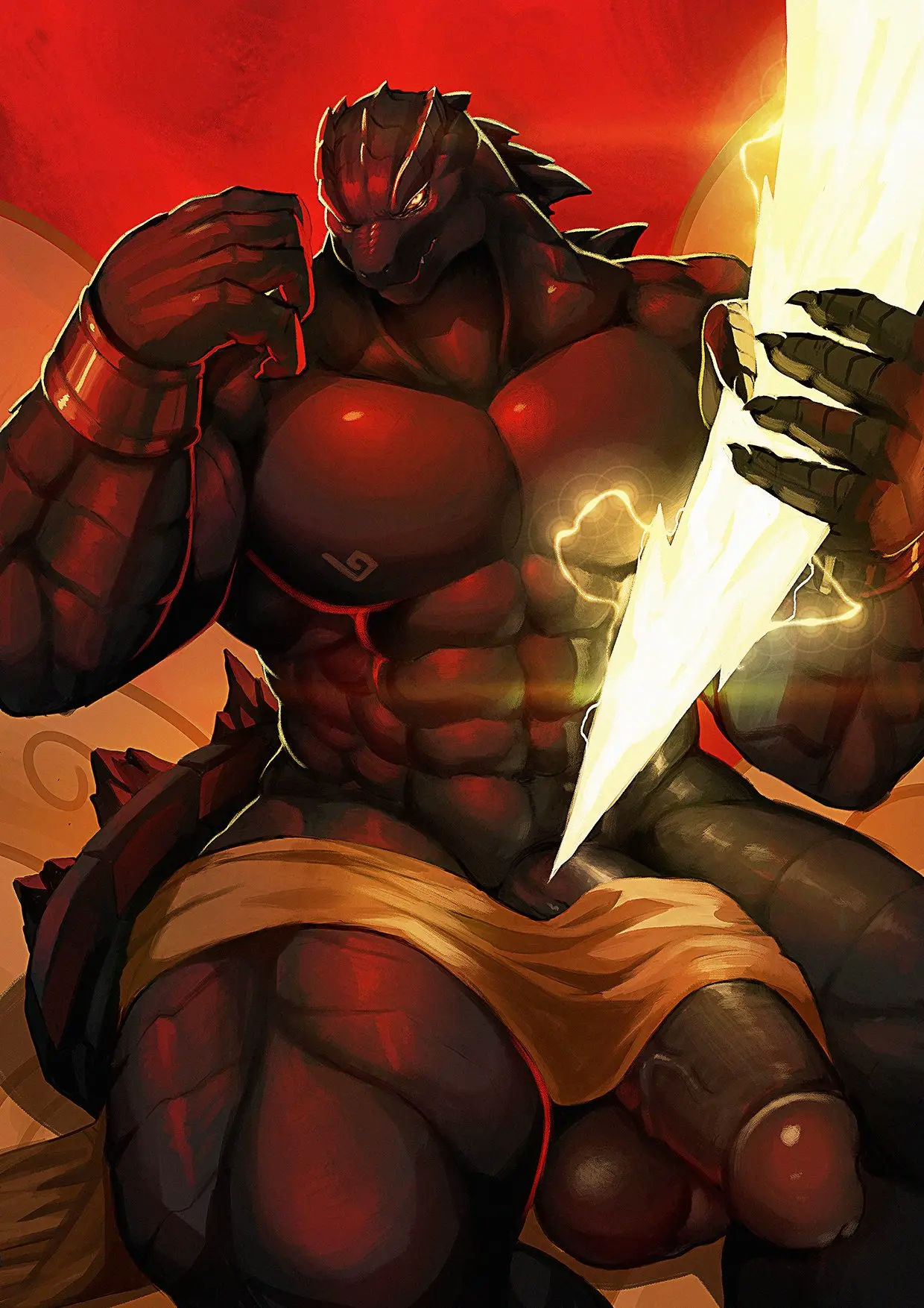 Image clothed,clothing,hi_res,solo,male,penis,big_penis,thick_thighs,humanoid_penis,muscular,muscular_male,male_only,balls,huge_cock,anthro,mythology,sitting,european_mythology,greek_mythology,topless,big_balls,genitals,muscular_anthro,pecs,black_body,thick_penis,reptile,scales,scalie,solo_male,abs,humanoid_genitalia,huge_thighs,bottomwear,black_scales,muscular_thighs,godzilla_(series),kaiju,loincloth,godzilla,agitype01,toho,hercules_(disney),lightning_bolt,zeuszilla,loincloth_only