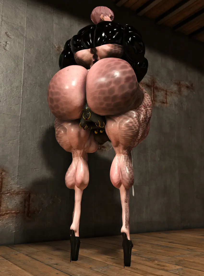 Image breasts,female,penis,short_hair,huge_ass,thick_thighs,futanari,intersex,muscular,huge_breasts,pink_hair,futa_only,pubic_hair,3d,self_upload,high_heels,platform_heels,latex,oc,abs,muscular_female,huge_nipples,long_penis,muscular_arms,muscular_futa,muscular_thighs,penis_piercing,useless_clothing,gold_piercing,second_life,full_body_tattoo,thesusman