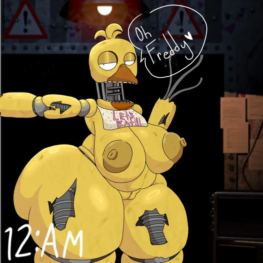 Image big_breasts,breasts,female,looking_at_viewer,solo,standing,ass,huge_ass,huge_breasts,pov,public,ass_focus,teasing,big_hips,robot,robot_girl,casual,casual_nudity,five_nights_at_freddy's,animatronic,public_nudity,ass_bigger_than_head,five_nights_at_freddy's_2,japansadface,wires,withered_chica