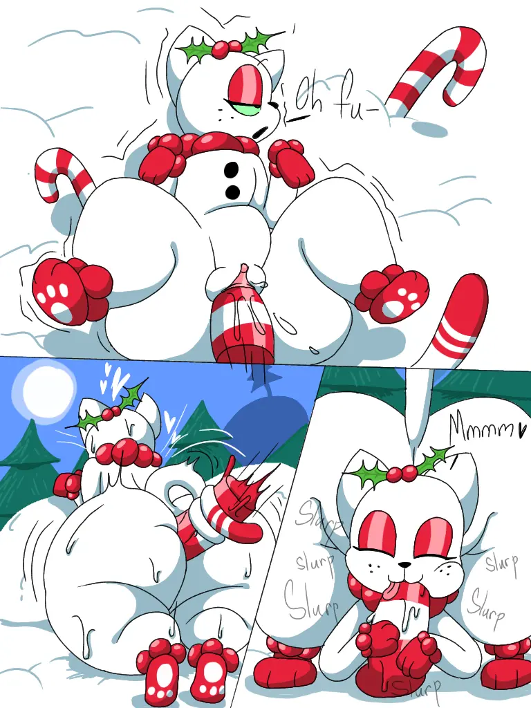 Image licking_penis,penis,on_back,sweaty_butt,happy,text,green_eyes,on_stomach,penis_in_pussy,bent_over,sweating,penis_in_ass,freckles_on_face,white_fur,blue_sky,sun,hearts,snow,penis_in_mouth,eyes_closed,japansadface,thrusting_into_pussy,trees,candy_cane,red_eyeshadow,back_turned,slurping,tongue_on_penis,feet_in_the_air,knees_apart,candy_cane_penis,junipurr,peppermint_cat,red_paws,tail_wrapped_around_penis