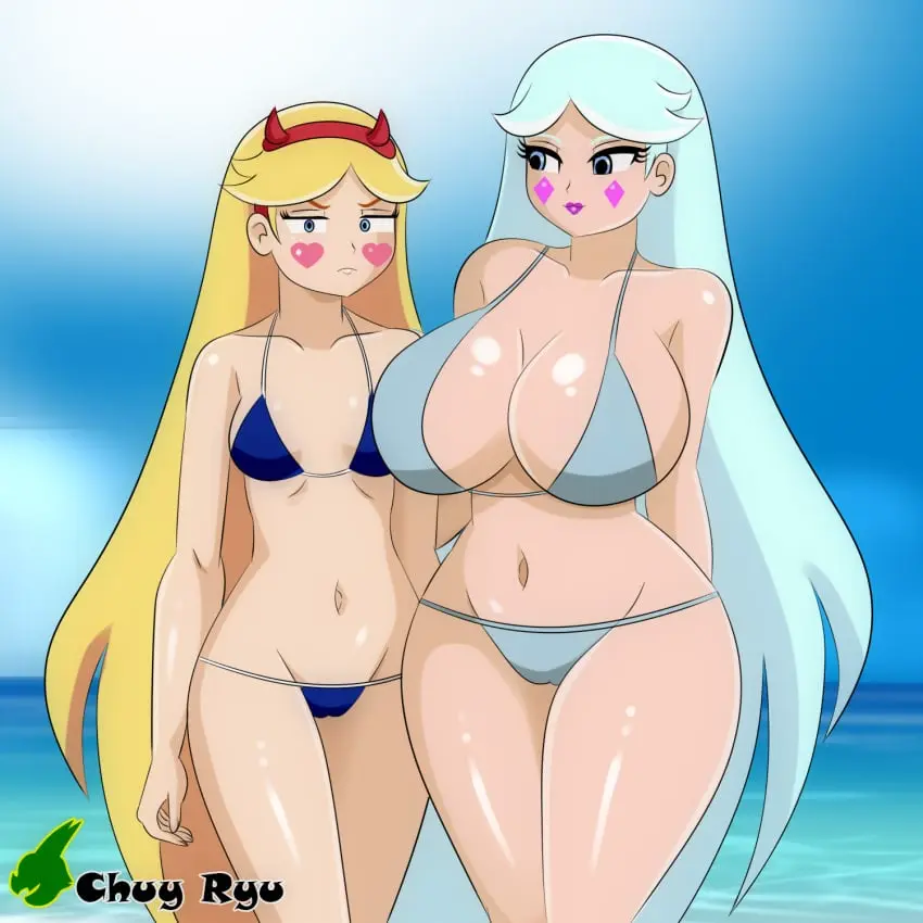 Image big_breasts,breasts,female,female_only,long_hair,2girls,blue_eyes,blue_hair,multiple_girls,bikini,disney,female_focus,small_breasts,voluptuous,milf,huge_breasts,enormous_breasts,blonde_hair,voluptuous_female,mature_female,disney_channel,disney_xd,looking_at_another,micro_bikini,mother,young,younger_female,mother_and_daughter,mother_daughter_boob_envy_(meme),meme,daughter,age_difference,star_butterfly,star_vs_the_forces_of_evil,white_female,moon_butterfly,chuyryu