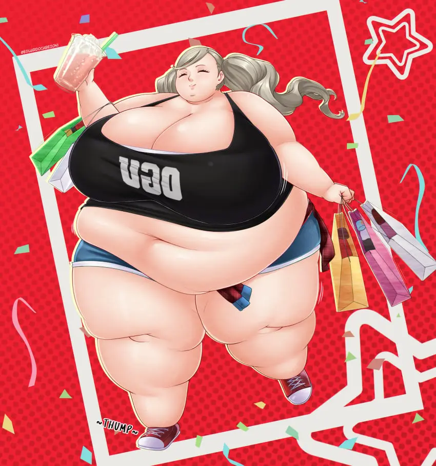 Image 1girls,2023,big_breasts,breasts,female,light-skinned_female,light_skin,long_hair,thick_thighs,thighs,wide_hips,belly,big_belly,cleavage,huge_belly,gigantic_breasts,blonde_hair,twintails,atlus,persona,fat,fat_female,overweight,overweight_female,persona_5,fat_fetish,fat_rolls,morbidly_obese,morbidly_obese_female,obese,ssbbw,bbw,obese_female,ann_takamaki,fat_thighs,weight_gain,belly_overhang,fat_belly,double_chin,fat_arms,educabezon