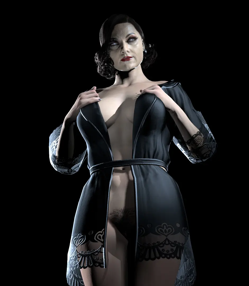 Image big_breasts,breasts,female,female_only,standing,black_hair,blue_eyes,navel,pussy,short_hair,earrings,female_focus,milf,wide_hips,vagina,cleavage,tagme,nail_polish,pale-skinned_female,busty,pale_skin,pubic_hair,3d,hourglass_figure,makeup,lipstick,mascara,pubes,capcom,resident_evil,taller_female,resident_evil_8:_village,robe,alcina_dimitrescu,bathrobe,bathrobe_only,thiccboysteven