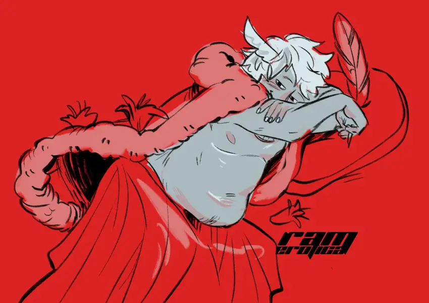 Image white_hair,male,bedroom_eyes,male_only,belly,solo_focus,feathers,deity,mythology,public_domain,european_mythology,greek_mythology,skirt,fat_male,chubby,solo_male,fat,bloated_belly,belly_grab,coat,bloated_stomach,bloated_tummy,hades_(game),chubby_male,belly_bulge,belly_inflation,feedee,feederism,ramerotica,sleepy,lazy,bloated,lowered_eyelids,hypnos_(hades)