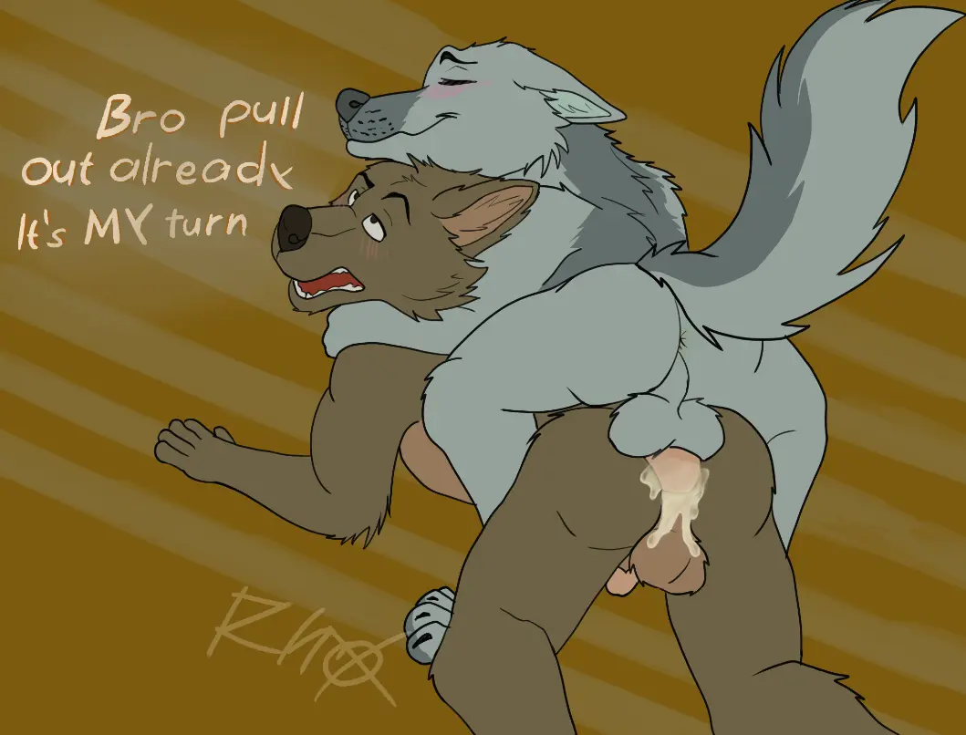 Image blush,open_mouth,simple_background,smile,cum,male,nude,penis,tail,tongue,ass,sex,duo,erection,kneeling,doggy_style,feet,anal,anal_sex,cum_in_ass,male/male,digital_media_(artwork),teeth,balls,from_behind_position,hair,anthro,cum_inside,text,closed_eyes,penetration,genital_fluids,bodily_fluids,canid,canine,canis,domestic_dog,fur,genitals,grey_body,grey_fur,mammal,wolf,claws,enjoying,all_fours,leaking_anus,leaking_cum,male_penetrating,leaking,white_body,line_art,brown_fur,toes,penile,brown_body,white_fur,male_penetrated,male_penetrating_male,on_top,flat_colors,rhox
