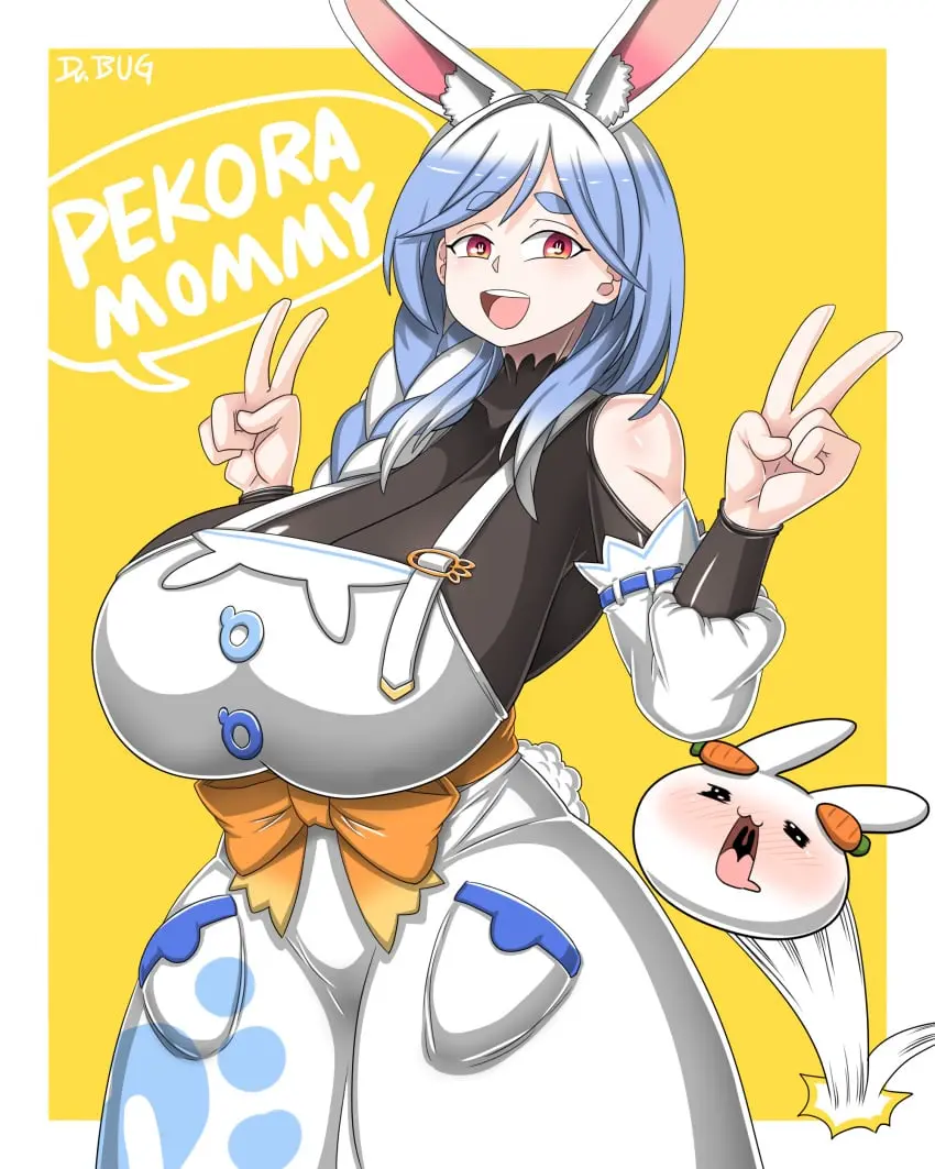 Image virtual_youtuber,tagme,hololive,pekomama,sfw,dr.bug