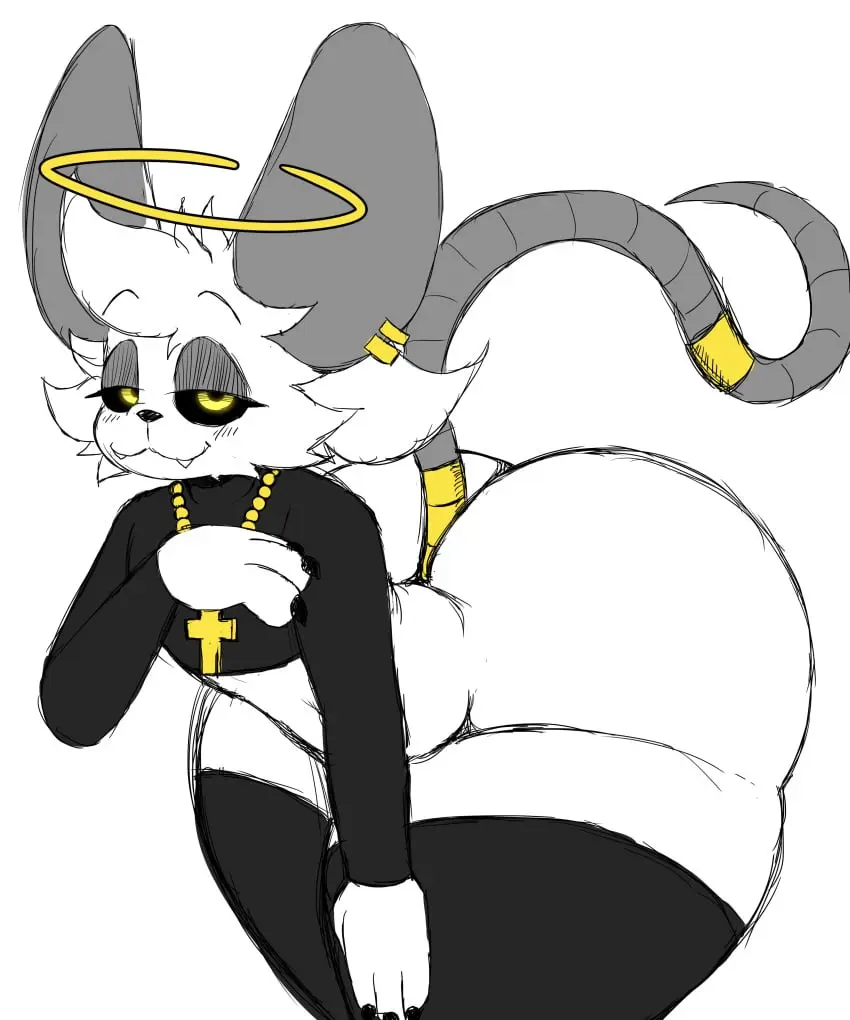 Image blush,1boy,male,tail,thighhighs,furry,big_ass,bubble_butt,huge_ass,seductive_eyes,seductive_look,thick_thighs,wide_hips,femboy,male_only,anthro,2d,tagme,angel,halo,necklace,1femboy,furry_only,male_focus,femboy_only,2d_artwork,anthro_only,mouse,blush_lines,painted_nails,black_nails,femboy_focus,furry_male,blushing,rat,rodent,angel_boy,slight_blush,rodent_humanoid,angel_humanoid,christian_cross,rat_boy,arthurclaws,raphael_(fangholdr),rat_humanoid