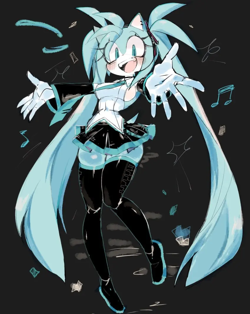 Image big_breasts,breasts,female,blue_hair,thick_thighs,sideboob,anthro,twintails,amy_rose,sega,sonic_(series),sonic_the_hedgehog_(series),hatsune_miku,vocaloid,blue_fur,sfw,usa37107692,hatsune_miku_(cosplay),miku_amy