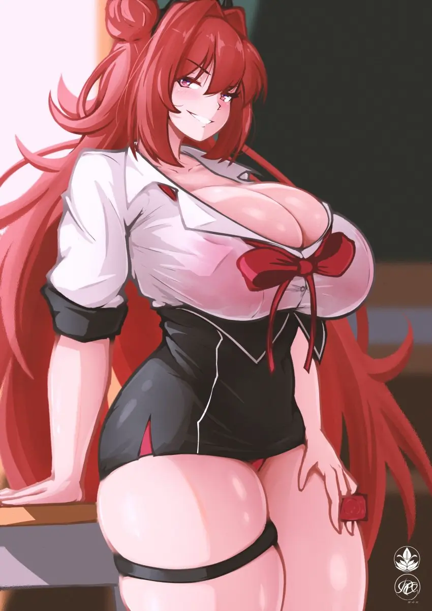 Image breasts,female,blue_archive,thick_thighs,cleavage,huge_breasts,condom,school,gehenna_academy_student,kirara_(blue_archive),sparkle_club_(blue_archive),roneesan