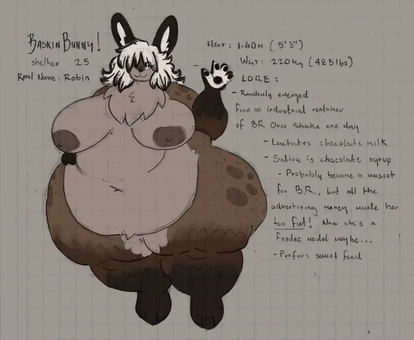 Image big_breasts,breasts,female,white_hair,furry,thick_thighs,wide_hips,huge_breasts,bunny_girl,chubby,brown_fur,rabbit,overweight,morbidly_obese,morbidly_obese_female,bbw,mexifurfoof,fatfurfoof,robin_(mexifurfoof)