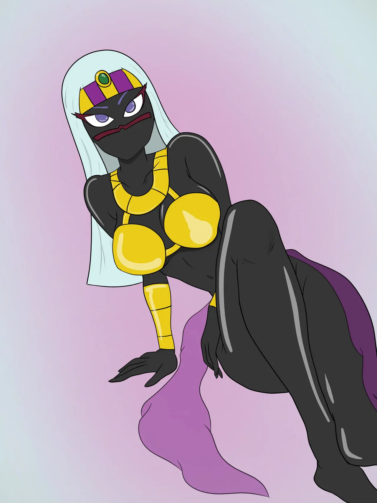 Image breasts,female,sitting,alien,alien_girl,looney_tunes,warner_brothers,alien_humanoid,duck_dodgers,martian,martian_(duck_dodgers),queen_tyr'ahnee,raised_knee,omorly