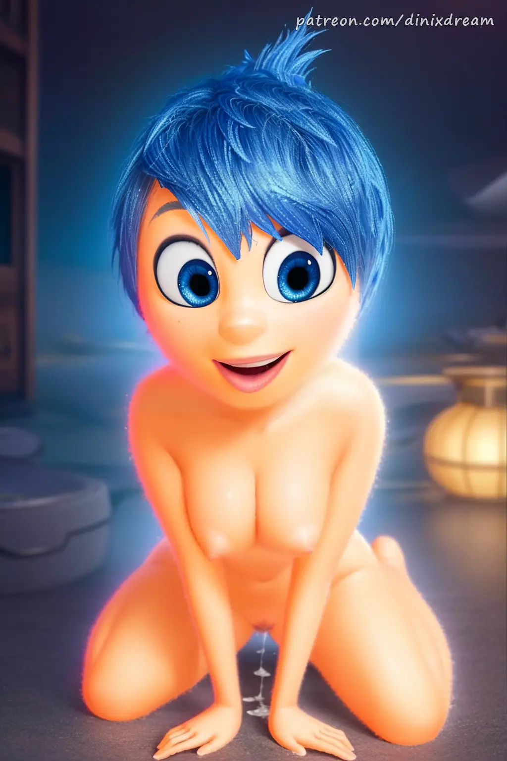 Image breasts,female,female_only,large_breasts,nipples,blue_eyes,blue_hair,nude,pussy,disney,patreon,patreon_username,ai_generated,yellow_hair,pixar,dinixdream,inside_out,joy_(inside_out)