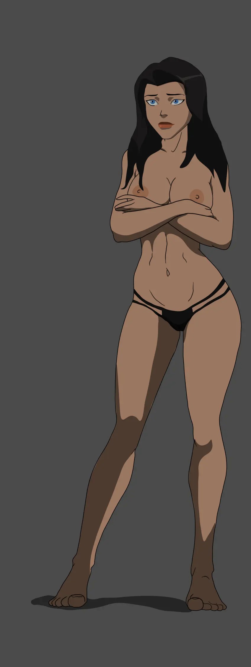 Image female,bikini,topless,bikini_bottom,young_justice,zatanna,zatanna_zatara,zatanna_(young_justice)