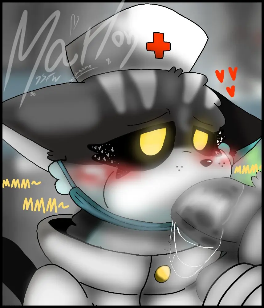 Image 1girls,blush,female,1boy,male,female_focus,blowjob,hearts_around_head,roblox,nurse_cap,nurse,nurse_uniform,infected_(piggy),piggy_(game),player,woflgame,katie_(piggy),the_silver_paw_(piggy)