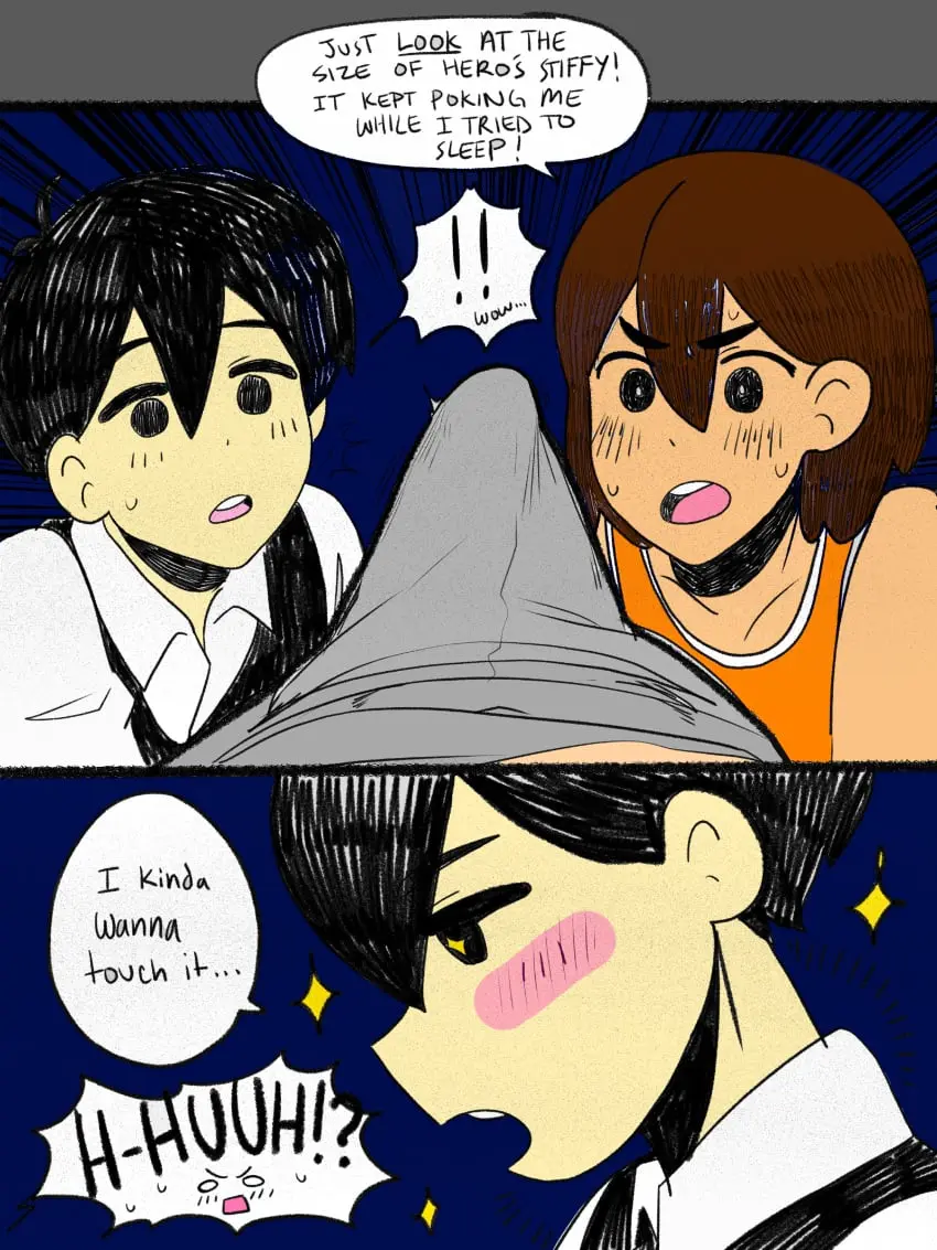 Image male,colored,erection,gay,comic,incest,surprised,edited,rape,omori,sunny_(omori),3boys,wet_dream,brothers,hero_(omori),kel_(omori),temptation,edited_story,sunkero_(omori),theblmaster