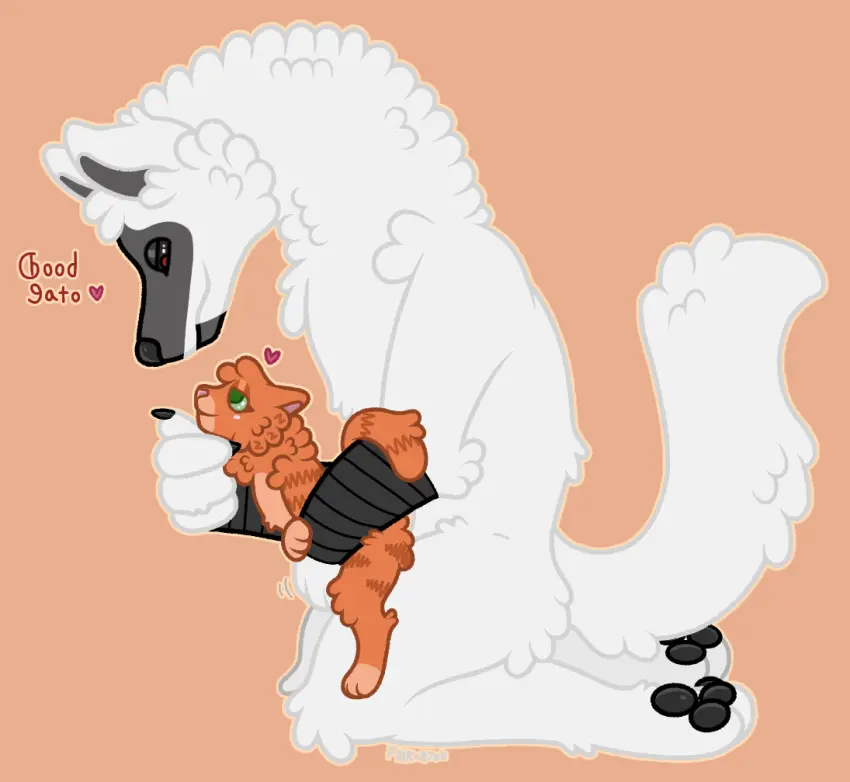 Image blush,red_eyes,simple_background,smile,male,nude,tail,sex,duo,kneeling,male/male,happy,size_difference,anthro,text,green_eyes,slim,half-closed_eyes,looking_at_partner,looking_down,romantic,romantic_couple,canid,canine,canis,fur,mammal,wolf,dialogue,claws,looking_at_another,motion_lines,big_dom_small_sub,dominant,orange_body,feline,narrowed_eyes,white_body,hand_between_legs,arm_tuft,elbow_tuft,fluffy,fluffy_tail,markings,tuft,orange_fur,white_fur,heart_symbol,felid,domestic_cat,felis,love,pawpads,death_(puss_in_boots),dreamworks,facial_markings,fuzzy,head_markings,mask_(marking),puss_in_boots_(dreamworks),puss_in_boots_(film),puss_in_boots_the_last_wish,shrek_(series),puss,tabby_cat,chest_tuft,prick_ears,looking_up,leg_tuft,ears_back,pivoted_ears,head_tuft,on_lap,neck_tuft,facial_tuft,black_pawpads,cheek_tuft,caressing,wraps,arm_wraps,praise,knee_tuft,wrapped_arms,arm_wrapping,tail_around_arm,alleycat8706,caressing_chin