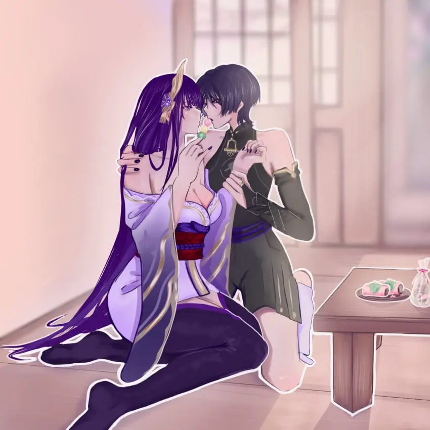 Image female,male,thighhighs,milf,genshin_impact,bigger_female,incest,mommy,mommy_kink,raiden_shogun,mother_and_son,scaramouche_(genshin_impact),male_with_painted_nails,ange510763