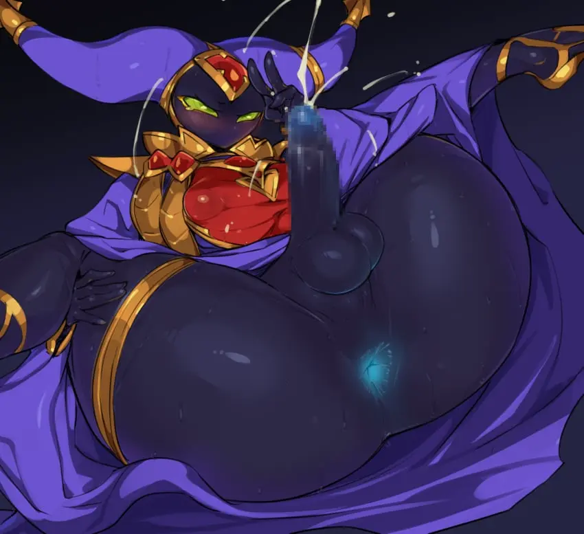 Image breasts,clothed,clothing,female,solo,cum,penis,on_back,1futa,futanari,humanoid,humanoid_penis,intersex,hips,balls,tagme,green_eyes,spread_legs,cock,testicles,half-closed_eyes,censored,alternate_version_available,censored_penis,mosaic_censoring,smooth_balls,smooth_penis,dickgirl,futa_sans_pussy,heels,black_skin,no_mouth,black_body,partially_clothed,cumming,large_ass,asshole,mommy,ring,ballsack,blushing,child_bearing_hips,peace_sign,butthole,splits,robe,wizard_hat,wizard_robe,pochincoff,mouthless,thigh_ring,robe_lift,hand_sign,mouthless_female,large_hat,kamen_rider,large_eyes,kamen_rider_gotchard_(series),mouthless_futa,x_wizard