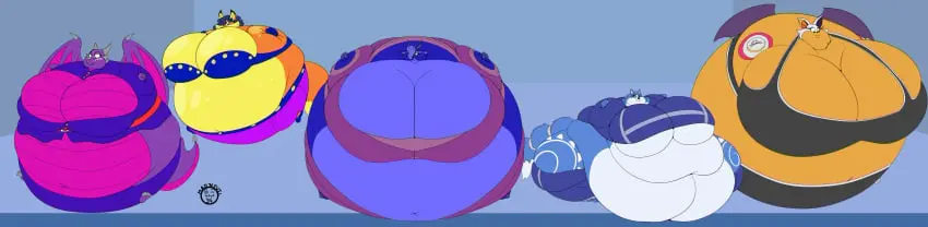 Image big_breasts,breasts,female,furry,big_ass,bubble_butt,huge_ass,thick_thighs,wide_hips,huge_breasts,tagme,blueberry_inflation,inflation,spherical_inflation,sega,sonic_(series),overweight,crossover,sunken_head,sunken_limbs,rouge_the_bat,zootopia,5girls,eastern_and_western_character,mad_n_evil,krystal,carmelita_fox,sly_cooper_(series),gazelle_(zootopia)
