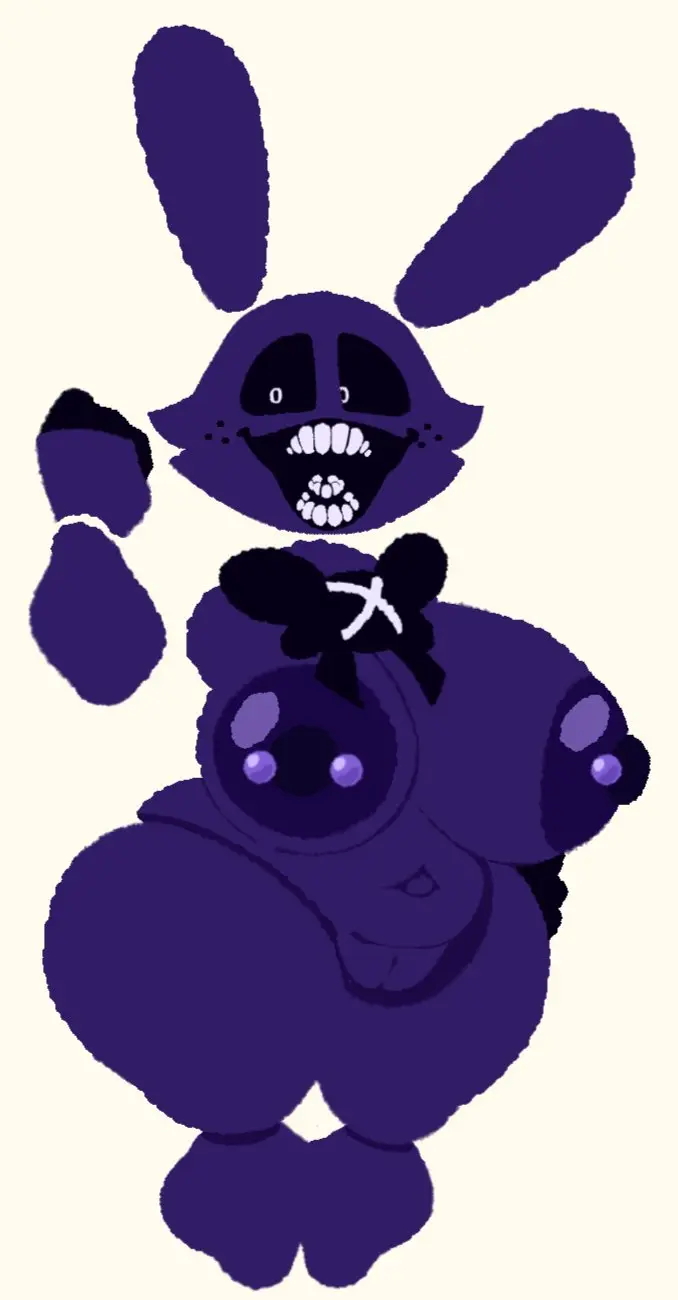Image 1girls,breasts,female,female_only,solo,nude,thick_thighs,belly,belly_button,digital_media,teeth,bunny_ears,purple_body,full_body,scarf,pixel_art,five_nights_at_freddy's,fnaf,friday_night_funkin,no_neck,ass_bigger_than_head,bunny,purple_areola,moroon_gag,ourple_guy_(fnf_mod),shadow_bonnie,drazercd,black_scarf,cxsafsfqwr_(moroon_gag),rwqfsfasxc_(five_nights_at_freddy's),shadow_bonnie_(fnaf)