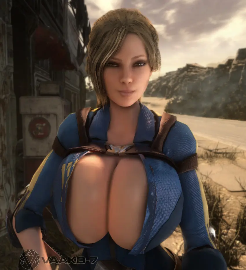 Image 1girls,breasts,brown_eyes,clothed,female,female_only,human,open_clothes,solo,gloves,thick_thighs,thighs,ponytail,wide_hips,watermark,cleavage,clothed_female,solo_female,huge_breasts,breasts_bigger_than_head,breasts_bigger_than_torso,gigantic_breasts,blonde_hair,3d,hourglass_figure,slim_waist,holding_object,alternate_breast_size,3d_(artwork),bodysuit,fingerless_gloves,holding_weapon,weapon,epic_games,alternate_hairstyle,bethesda_softworks,fallout,gun,human_female,holding_gun,vault_suit,vaako,open_bodysuit,bulletstorm,people_can_fly,trishka_novak