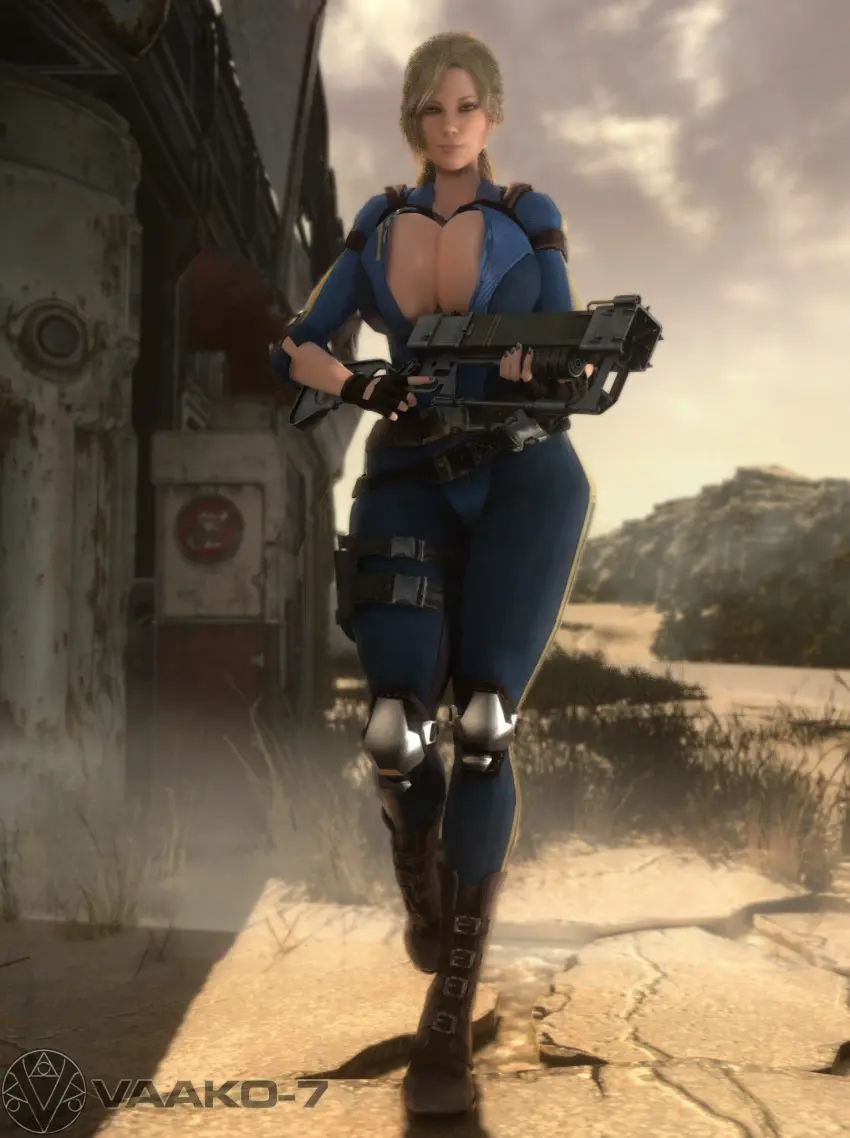 Image 1girls,breasts,brown_eyes,clothed,clothing,female,female_only,human,open_clothes,solo,gloves,thick_thighs,thighs,ponytail,wide_hips,watermark,cleavage,clothed_female,solo_female,huge_breasts,breasts_bigger_than_head,breasts_bigger_than_torso,gigantic_breasts,blonde_hair,3d,hourglass_figure,slim_waist,footwear,holding_object,alternate_breast_size,3d_(artwork),bodysuit,computer,fingerless_gloves,holding_weapon,weapon,electronics,epic_games,alternate_hairstyle,bethesda_softworks,fallout,gun,human_female,holding_gun,vault_suit,wristwear,pip-boy,vaako,open_bodysuit,bulletstorm,people_can_fly,trishka_novak