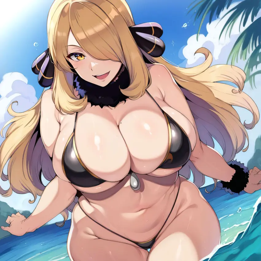 Image 1girls,big_breasts,breasts,female,large_breasts,nipples,pokemon,sweat,bikini,thick_thighs,thighs,voluptuous,ai_generated,huge_breasts,swimsuit,busty,curvy,curvy_body,curvy_female,curvy_figure,alternate_breast_size,curvaceous,sweating,sweaty,sweaty_body,cynthia_(pokemon),sweaty_breasts,venus_body,castle12