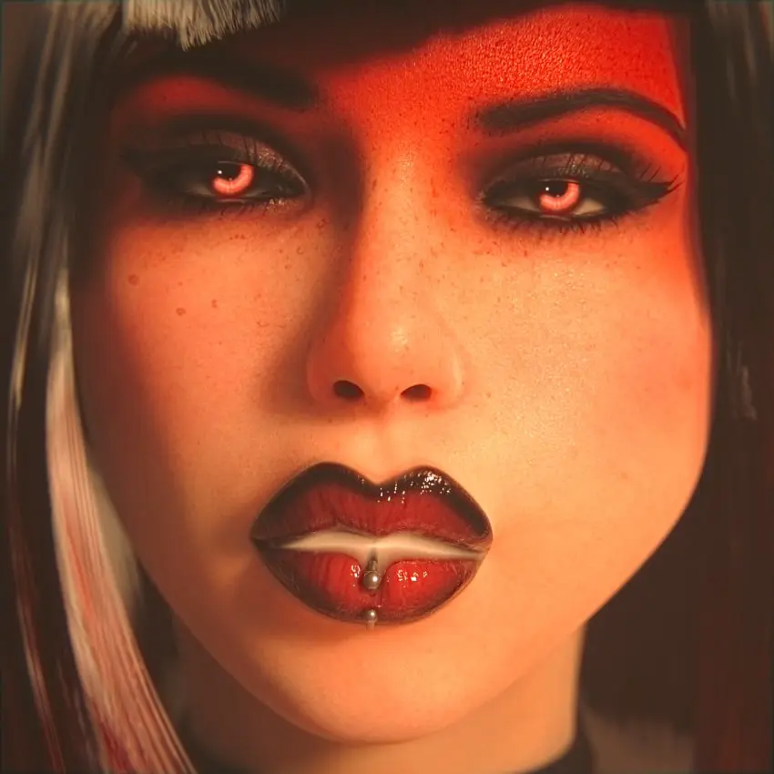 Image 1girls,female,looking_at_viewer,cum,cum_in_mouth,oral,seductive_eyes,petite,slim,after_oral,close-up,seductive_mouth,mouthful,tncstudio,paragon,jizz,countess_(paragon)