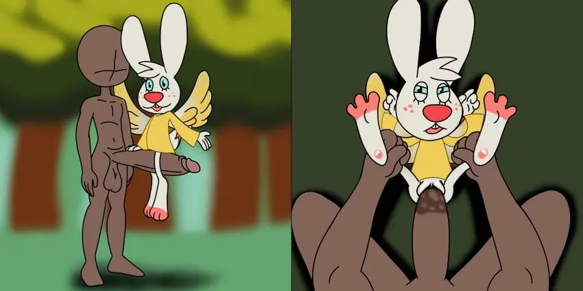Image 1girls,clothed,female,human,1boy,male,penis,furry,faceless_male,dark-skinned_male,freckles,huge_cock,size_difference,angel_wings,anthro,furry_female,monster_girl,public_domain,angel,vaginal_penetration,bunny_girl,stomach_bulge,interspecies,shortstack,commission,lagomorph,clothed_female_nude_male,catholic,christianity,human_penetrating,imminent_sex,female_furry,human_male,commissioner_upload,nippleless,sitting_on_penis,analog_horror,angel_gabby,angel_hare,the_east_patch,tiny_jimmy_(artist)