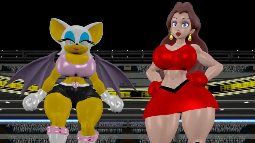 Image big_breasts,breasts,female,female_only,human,large_breasts,light-skinned_female,light_skin,long_hair,looking_at_viewer,white_hair,2girls,blue_eyes,gloves,furry,earrings,looking_back,thick_thighs,thighs,duo,wide_hips,sports_bra,cleavage,midriff,huge_breasts,wings,anthro,thick,lips,curvy,brown_hair,mario_(series),nintendo,3d,red_lipstick,skirt,white_gloves,3d_(artwork),eyeshadow,makeup,shorts,lipstick,big_thighs,sega,sonic_(series),sonic_the_hedgehog_(series),3d_model,huge_thighs,large_thighs,crossover,yellow_skin,red_gloves,bat_wings,mobian_(species),rouge_the_bat,pink_lipstick,kabalmystic,fighting_ring,boxing_gloves,mobian,mobian_bat,rouge_the_bat_(kabalmystic),sonic_adventure_2,human/anthro,blue_eyeshadow,purple_eyeshadow,pauline,boxing,red_boxing_gloves,white_boxing_gloves,boxing_ring,arena,anthro/human,rngsucks