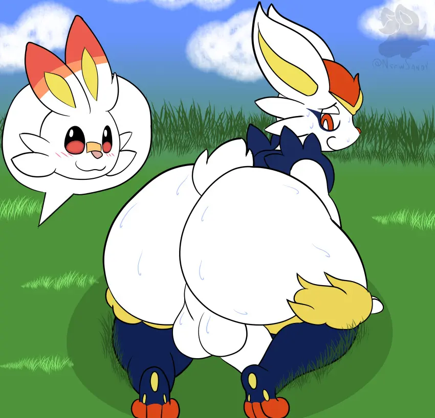 Image male,pokemon,pokemon_(species),sweat,furry,big_ass,huge_ass,yaoi,size_difference,anthro,gay,sweatdrop,public,incest,pokémon_(species),small_dom_big_sub,hyper,scorbunny,cinderace,public_nudity,nsfwsandy