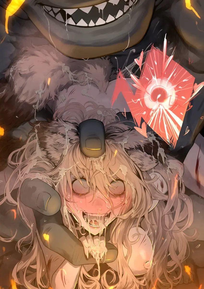 Image blush,breasts,female,long_hair,nipples,open_mouth,red_eyes,absurdres,blue_hair,cum,nude,straight,sex,freckles,size_difference,blonde_hair,completely_nude,medium_breasts,crying,monster,vaginal_penetration,restrained,sex_from_behind,crying_with_eyes_open,rape,torn_clothes,tears,arm_grab,zoophilia,defeat,ape,ryona,arm_held_back,injury,shitappa0120