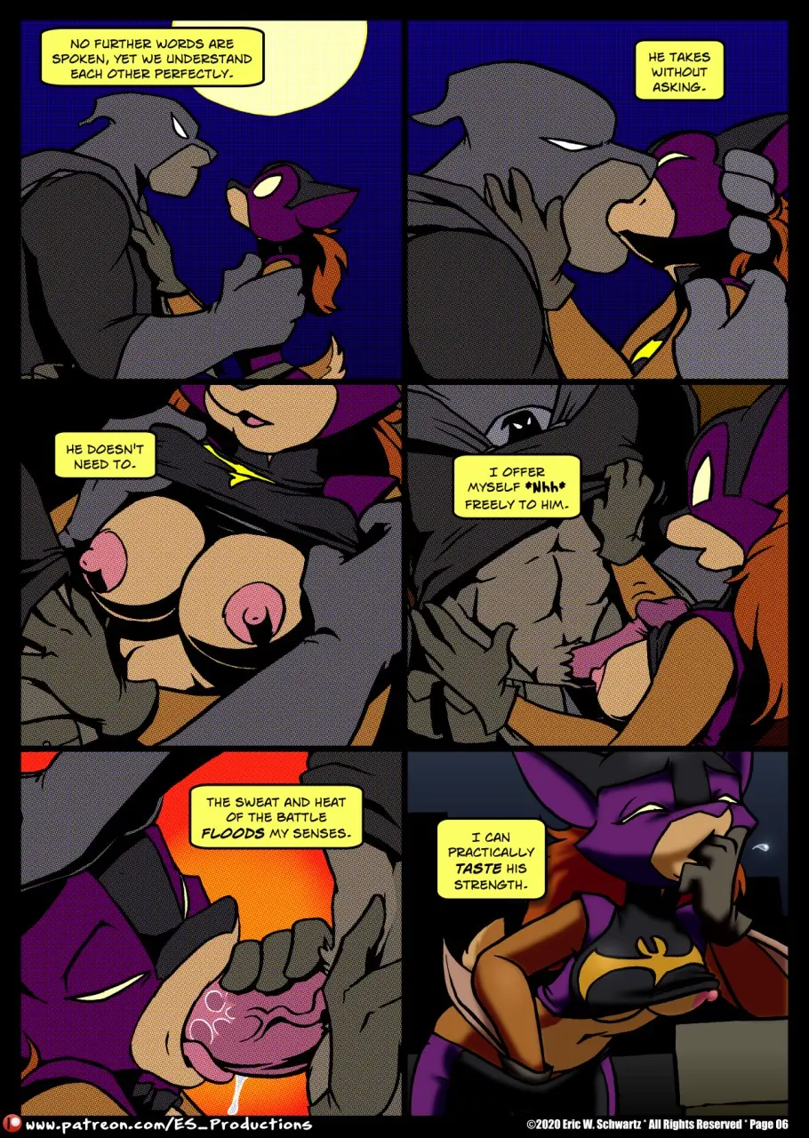 Image breasts,clothing,female,hi_res,nipples,gloves,male,oral,penis,tongue_out,tongue,colored,sex,duo,fellatio,balls,hair,male/female,wings,anthro,text,finger_in_mouth,saliva,penetration,blowjob,moon,night,comic,masturbation,bodily_fluids,canid,canine,canis,genitals,mammal,wolf,dialogue,english_text,narrowed_eyes,oral_penetration,kissing,undressing,penile,handwear,one_breast_out,url,mask,costume,page_number,2020,bat,penis_on_breast,penis_in_mouth,caption,building,tongue_out_blowjob,french_kissing,superhero,hand_on_chest,squint,page_6,eric_schwartz,imagination,inner_monologue,cowl,chiropterana,comic_book_style,night_terror_(ews),roberta_kain,wayne_rogers
