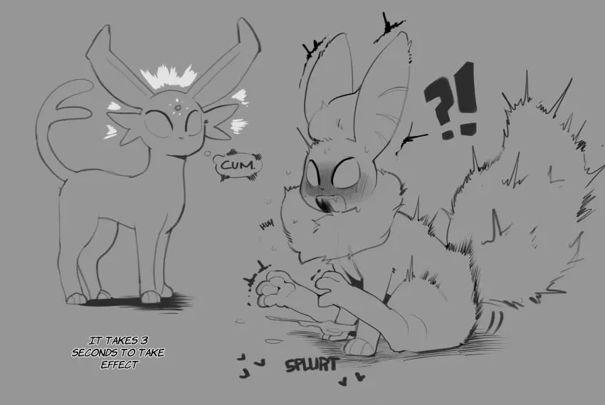 Image hi_res,cum,eeveelution,male,pokemon,pokemon_(species),duo,feet,anthro,text,sitting,ejaculation,handsfree_ejaculation,looking_pleasured,ambiguous_gender,nintendo,monochrome,genital_fluids,orgasm,bodily_fluids,english_text,forced,surprise,hands-free,toes,feral,heart_symbol,pawpads,generation_1_pokemon,digitigrade,emanata,generation_2_pokemon,forced_orgasm,espeon,spread_toes,orgasm_without_stimulation,sincastermon,spontaneous_ejaculation,flareon,psychic_powers,cum_on_command,telek_(sincastermon)