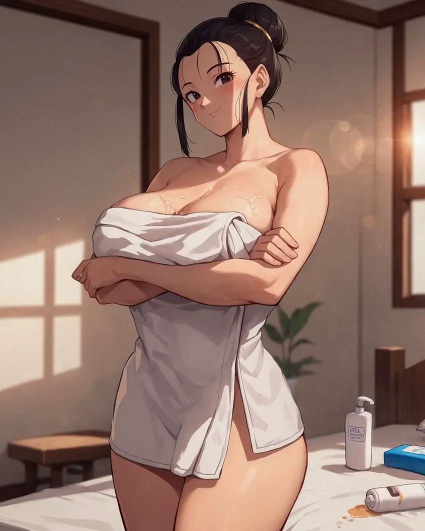 Image 1girls,big_breasts,blush,breasts,female,female_only,large_breasts,light-skinned_female,light_skin,looking_at_viewer,shiny_skin,smile,smooth_skin,solo,standing,very_long_hair,bangs,black_hair,nude,sidelocks,female_focus,seductive,thick_thighs,thighs,voluptuous,milf,wide_hips,ai_generated,cleavage,shiny,shiny_hair,solo_focus,huge_breasts,nude_female,completely_nude,thick,stable_diffusion,voluptuous_female,dragon_ball,dragon_ball_z,nai_diffusion,busty,mature_female,indoors,completely_nude_female,skindentation,bedroom,hourglass_figure,holding_object,black_eyes,lipstick,mature,towel,asian,asian_female,crossed_arms,table,hair_bun,lotion_bottle,dragon_ball_super,older_female,child_bearing_hips,thick_body,massage_table,bottle,towel_only,naked_towel,chichi,oppai,alex-schura,lotion,seductive_body,spa