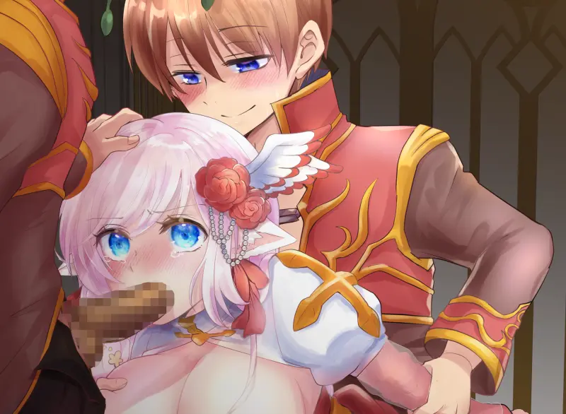 Image blush, breasts, clothing, female, hair_ornament, large_breasts, long_hair, long_sleeves, smile, blue_eyes, group_sex, male, oral, penis, short_hair, straight, threesome, sex, fellatio, 2boys, cleavage, gold_trim, white_wings, wings, pointy_ears, censored, closed_eyes, mosaic_censoring, multiple_boys, mmf_threesome, closed_mouth, looking_at_another, upper_body, flower, hair_flower, red_flower, out-of-frame_censoring, commission, clothed_sex, paid_reward_available, skeb_commission, hand_on_another's_head, head_wings, coat, red_coat, brown_coat, ragnarok_online, priest_(ragnarok_online), arch_bishop_(ragnarok_online), moko_(gumaguma_m), multicolored_coat, two-tone_coat