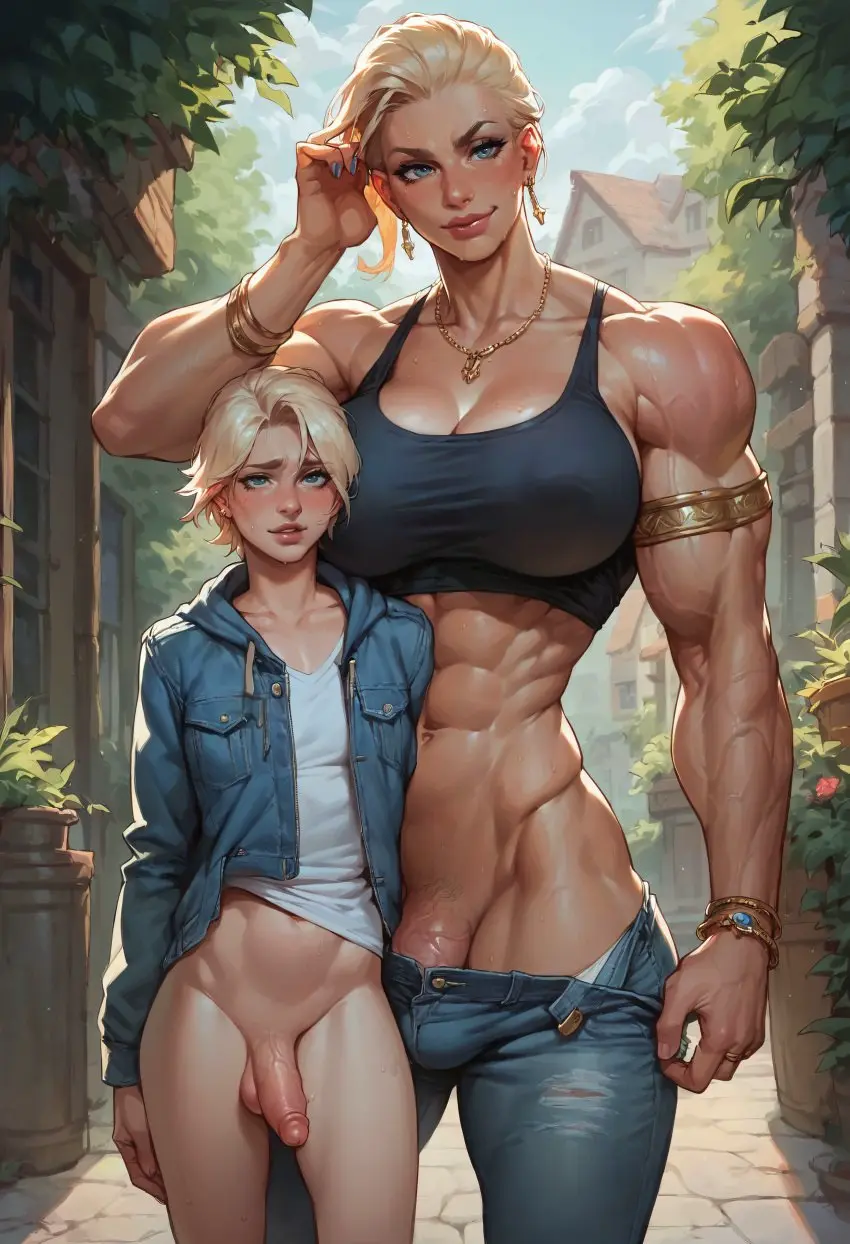 Image breasts,solo,1boy,male,penis,1futa,futanari,intersex,ai_generated,balls,dickgirl,ready_to_fuck,perfect_body,futa_with_male,spooky,futadiffusion
