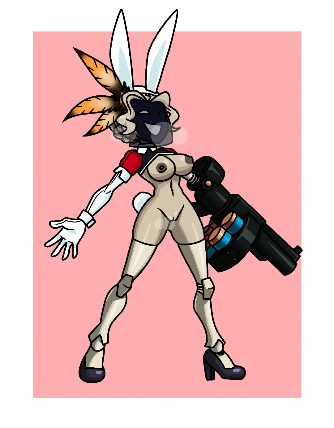 Image female,nude,nude_female,video_games,skullgirls,black_dahlia,lady_ironande