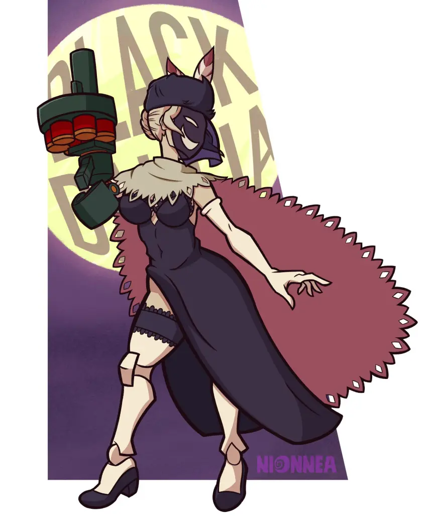 Image female,video_games,skullgirls,black_dahlia,nionnea