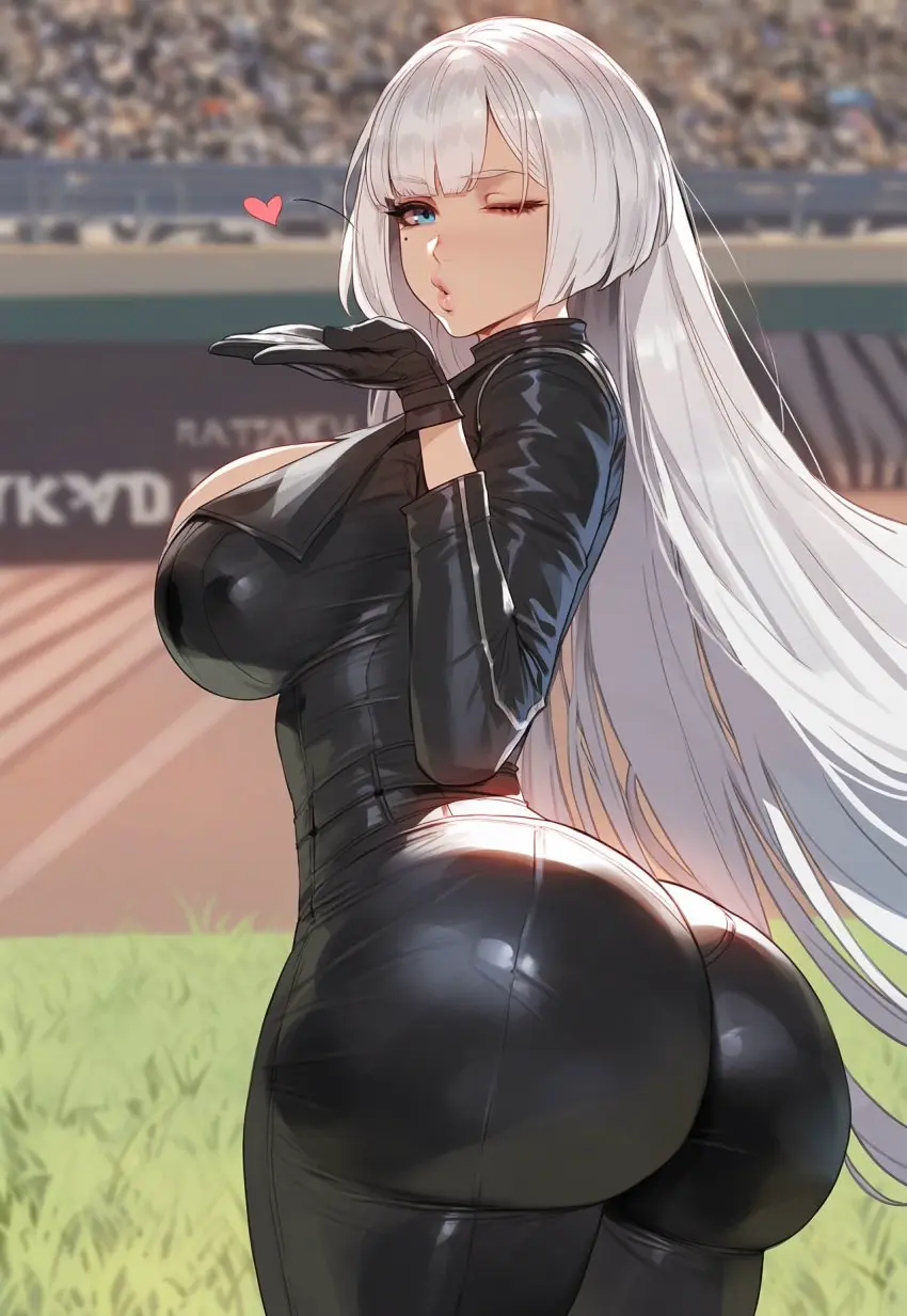 Image 1girls,breasts,female,female_only,hi_res,light-skinned_female,light_skin,long_hair,white_hair,blue_eyes,ass,huge_ass,thick_thighs,thighs,wide_hips,hips,ai_generated,huge_breasts,stable_diffusion,high_resolution,bodysuit,azur_lane,thiccwithaq_(ai_style),dat_ass,artstyle_imitation,floox,shoukaku_(azur_lane)