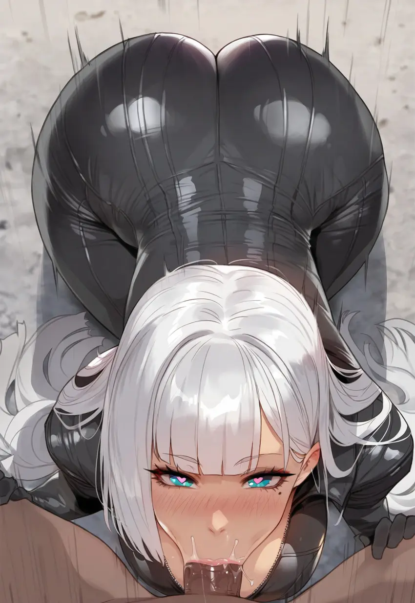 Image 1girls,breasts,female,hi_res,light-skinned_female,light_skin,long_hair,white_hair,1boy,blue_eyes,male,penis,ass,huge_ass,thick_thighs,thighs,uncensored,fellatio,dark-skinned_male,dark_skin,interracial,wide_hips,hips,ai_generated,huge_cock,huge_breasts,stable_diffusion,pov,blowjob,all_fours,high_resolution,bodysuit,azur_lane,thiccwithaq_(ai_style),dat_ass,artstyle_imitation,floox,shoukaku_(azur_lane)